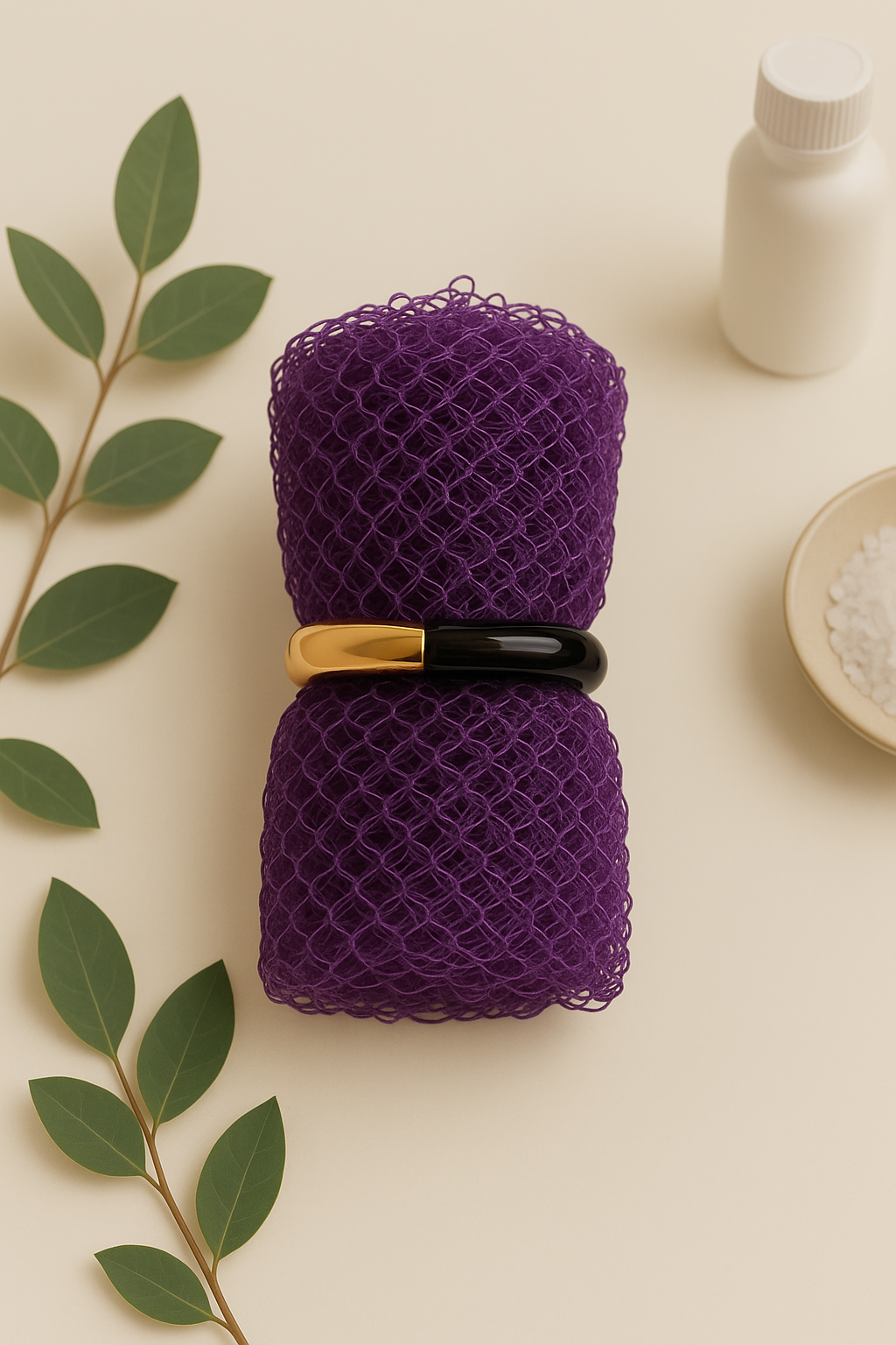 Jampé Africain – Gant Exfoliant Naturel – Pourpre