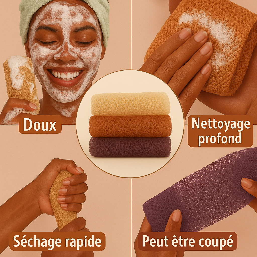 Jampé Africain – Gant Exfoliant Naturel – Camel
